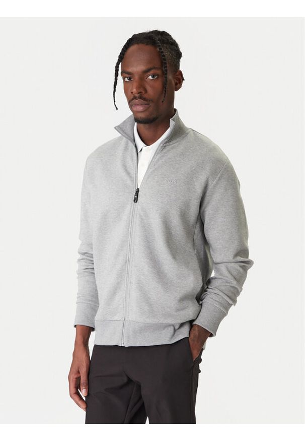 BOSS Bluza Skaz 50555496 Srebrny Regular Fit. Kolor: srebrny. Materiał: bawełna