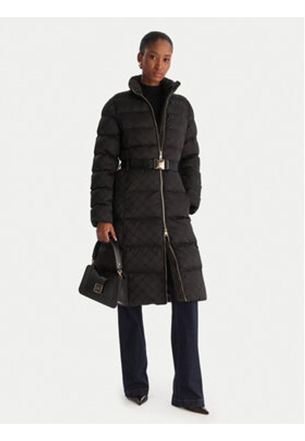 Elisabetta Franchi Płaszcz zimowy PI-84D 56E2-V690 Czarny Regular Fit. Kolor: czarny. Materiał: syntetyk. Sezon: zima