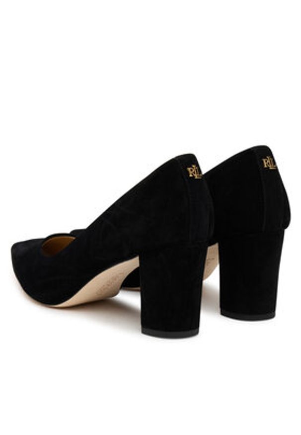 Lauren Ralph Lauren - LAUREN RALPH LAUREN Czółenka Kingad 802967743001 Czarny. Kolor: czarny. Materiał: skóra, zamsz