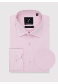 Pako Lorente - PAKO LORENTE – Różowa koszula męska. Kolor: różowy. Materiał: bawełna. Długość rękawa: długi rękaw. Długość: długie. Wzór: gładki #2