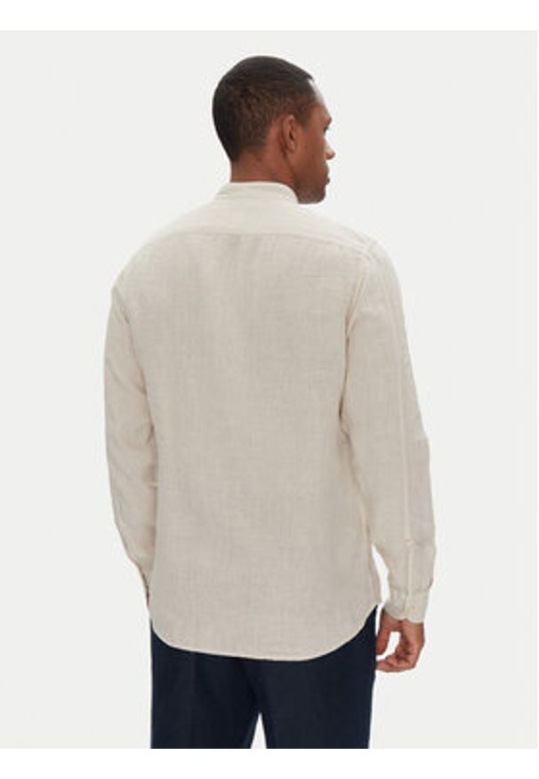 BOSS Koszula 50537369 Beżowy Regular Fit. Kolor: beżowy. Materiał: len