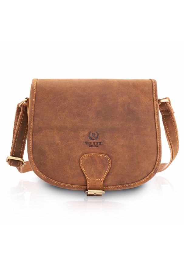 Listonoszka skórzana PAOLO PERUZZI T-39-LB jasny brązowy. Kolor: brązowy. Sezon: wiosna, zima, lato. Materiał: skórzane. Styl: casual, vintage, klasyczny. Rodzaj torebki: na ramię