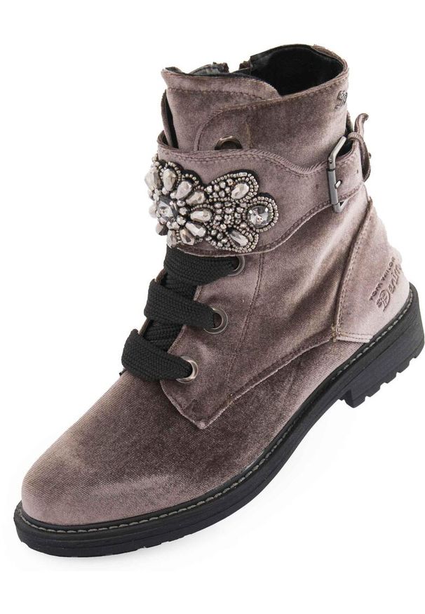 Botki Tom Tailor Taupe dla Kobiet - Eleganckie i Wygodne. Kolor: beżowy. Materiał: syntetyk. Sport: turystyka piesza