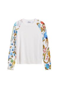Desigual Sweter 25SWJF31 Biały Regular Fit. Kolor: biały. Materiał: syntetyk #3