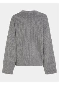 TOMMY HILFIGER - Tommy Hilfiger Sweter WW0WW39003 Szary Oversize. Kolor: szary. Materiał: syntetyk, bawełna #4