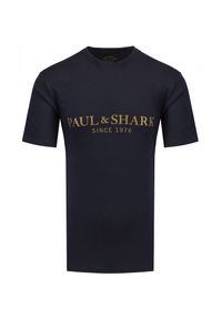 Paul and Shark - T-Shirt PAUL&SHARK. Materiał: włókno, bawełna. Długość rękawa: krótki rękaw. Długość: krótkie. Wzór: nadruk. Styl: klasyczny