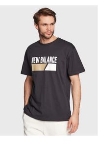 New Balance T-Shirt MT23901 Czarny Relaxed Fit. Kolor: czarny. Materiał: syntetyk
