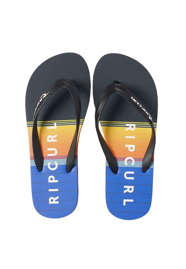 Japonki plażowe męskie Rip Curl Breaker Open Toe 1163. Okazja: na plażę. Nosek buta: otwarty. Kolor: żółty, pomarańczowy, wielokolorowy, czarny