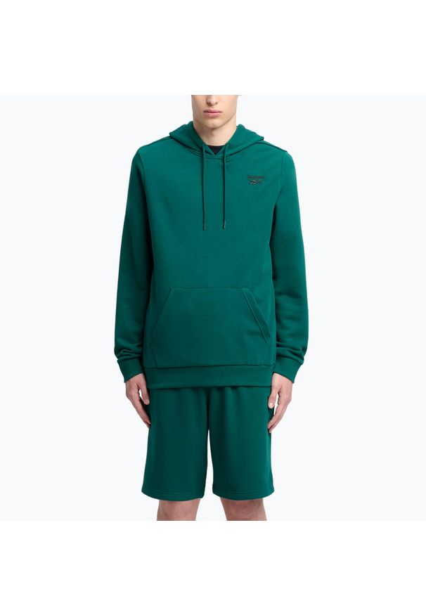 Reebok Fitness - Bluza Reebok Identity Small Logo Hoodie. Kolor: zielony. Sport: fitness