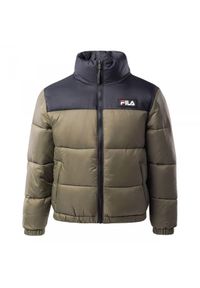 Kurtka dla nastolatków Fila Stavanger Puffer Jacket 134/140. Kolor: wielokolorowy, czarny, zielony