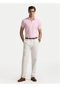 Polo Ralph Lauren Polo 710536856453 Różowy Slim Fit. Typ kołnierza: polo. Kolor: różowy. Materiał: bawełna
