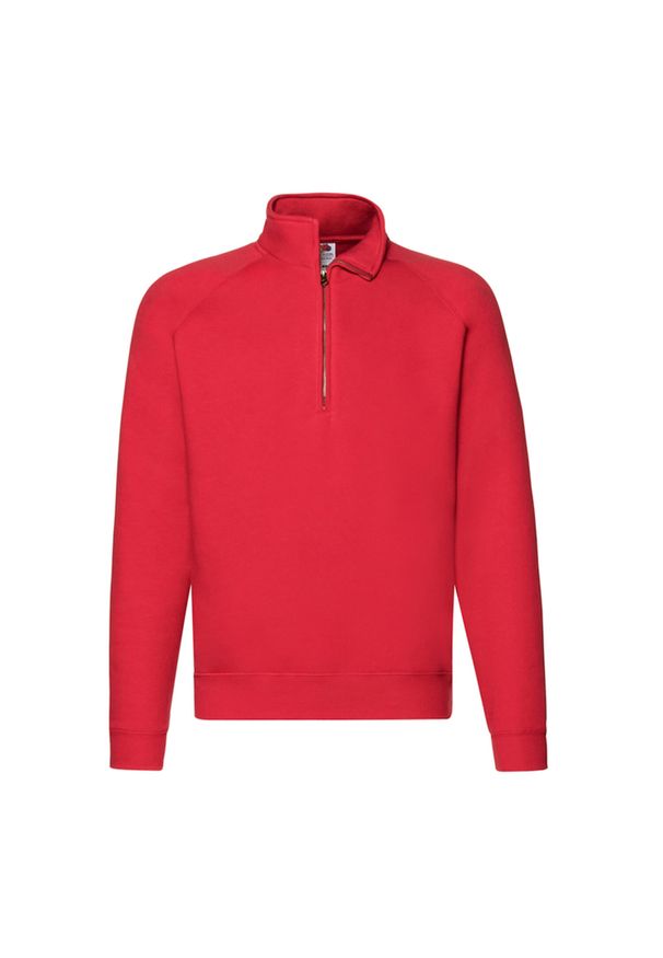 FRUIT OF THE LOOM - Bluza Męska Premium Z Zamkiem Błyskawicznym. Kolor: czerwony