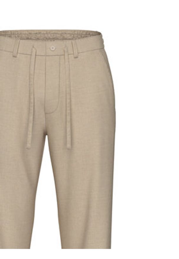 Selected Homme Chinosy 16096687 Beżowy Straight Fit. Kolor: beżowy. Materiał: bawełna