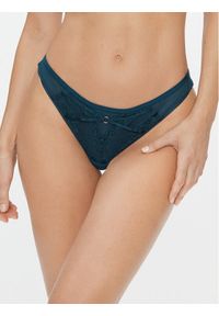 Hunkemöller Stringi Riri 202691 Niebieski. Kolor: niebieski. Materiał: syntetyk