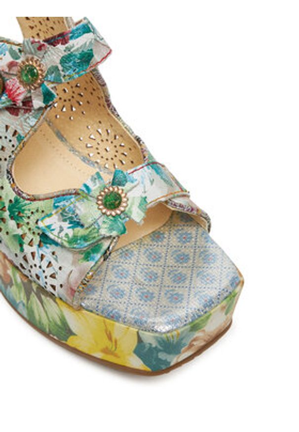 Laura Vita Sandały Paulao 01 Kolorowy. Materiał: skóra. Wzór: kolorowy