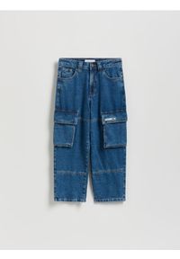 Reserved - Jeansy baggy - niebieski. Kolor: niebieski #1