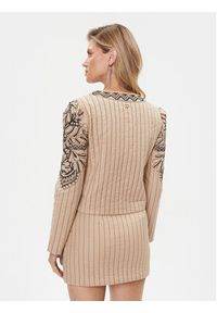 TwinSet - TWINSET Marynarka 232TP2670 Beżowy Regular Fit. Kolor: beżowy. Materiał: bawełna #3