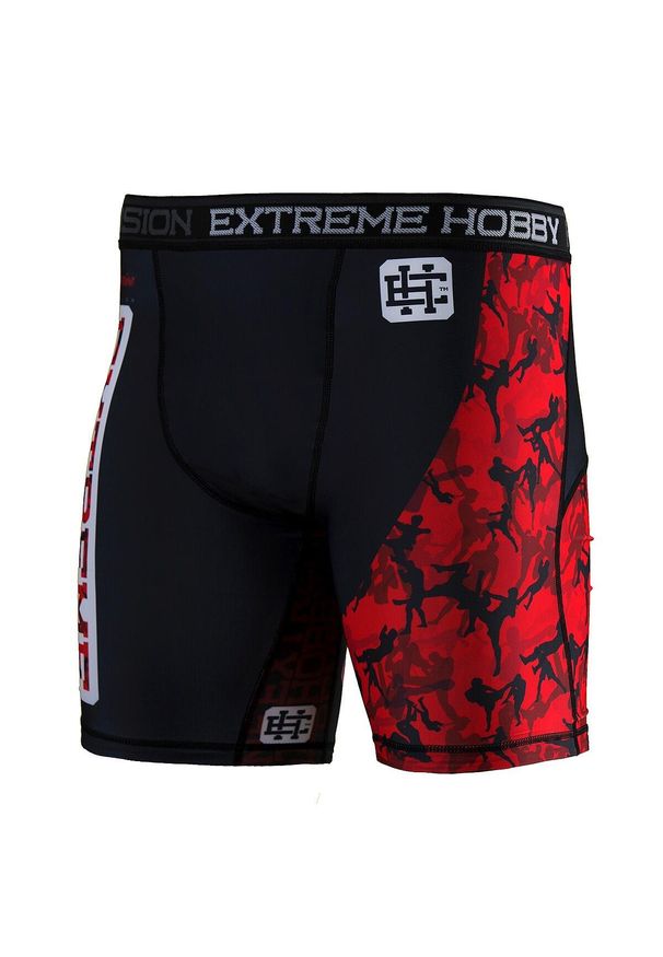 Spodenki Vale Tudo do MMA męskie EXTREME HOBBY RED WARRIOR. Kolor: czarny. Materiał: elastan, poliester