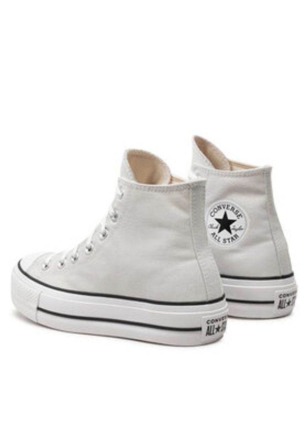 Converse Trampki Chuck Taylor All Star Lift Platform Hi A08287C Szary. Kolor: szary. Materiał: materiał. Obcas: na platformie