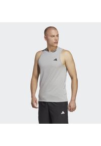 Adidas - Train Essentials Feelready Training Sleeveless Tee. Kolor: biały, wielokolorowy, czarny, szary. Materiał: materiał. Długość rękawa: bez rękawów