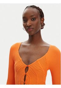 Pinko - PINKO Kardigan Vergina 104627 A2E6 Pomarańczowy Slim Fit. Kolor: pomarańczowy. Materiał: syntetyk