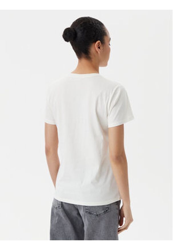 Liu Jo Sport T-Shirt TA5172 JS923 Écru Regular Fit. Materiał: bawełna. Styl: sportowy