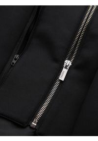 Ombre Clothing - Męska marynarka z odpinaną podpinką i kapturem – czarna V1 - Rozmiar: XL. Okazja: do pracy, na co dzień. Typ kołnierza: kaptur. Kolor: szary. Materiał: poliester. Styl: wizytowy, casual, elegancki #9
