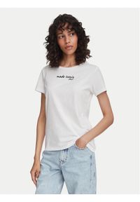 BOSS T-Shirt C_Elove_5 50566827 Kremowy Slim Fit. Kolor: kremowy. Materiał: bawełna #1