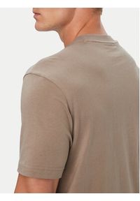 BOSS T-Shirt Structure Logo 50566883 Beżowy Regular Fit. Kolor: beżowy. Materiał: bawełna #2