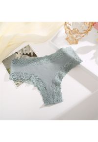 Intica - Figi z koronką na co dzień Georgica. Kolor: szary. Materiał: koronka. Wzór: koronka