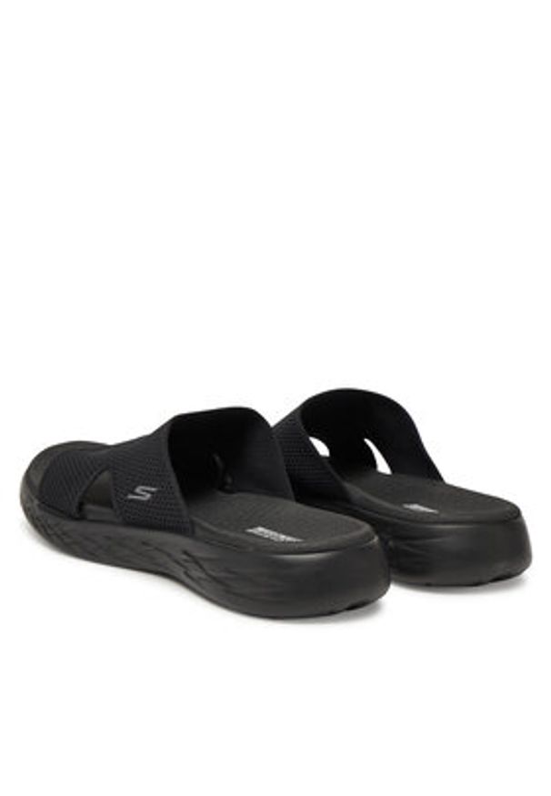 skechers - Skechers Klapki On-The-Go 600-Oceanside 140003/BBK Czarny. Kolor: czarny. Materiał: materiał