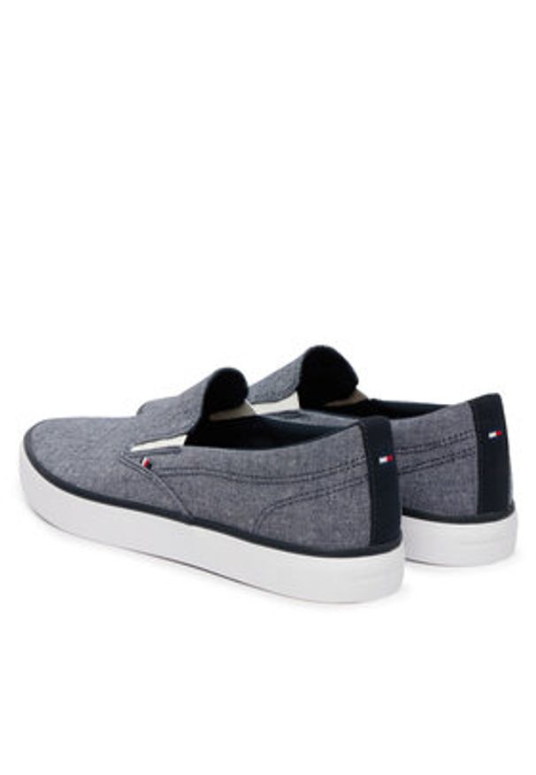 TOMMY HILFIGER - Tommy Hilfiger Tenisówki Harlem Core Ii Slip On Chambray FM0FM05819 Niebieski. Zapięcie: bez zapięcia. Kolor: niebieski. Materiał: materiał