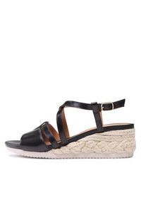 Geox Espadryle D Ischia Corda D35HHA 00043 C9999 Czarny. Kolor: czarny. Materiał: skóra