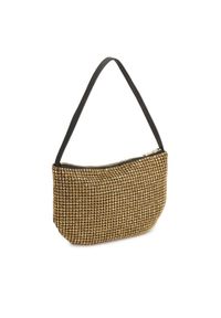 Kazar - Złota błyszcząca torebka z cyrkoniami. Kolor: złoty. Styl: elegancki, wizytowy #4