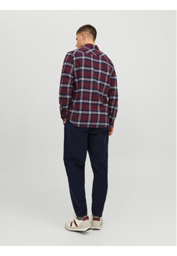 Jack & Jones Spodnie materiałowe 12237547 Granatowy Tapered Fit. Kolor: niebieski. Materiał: bawełna