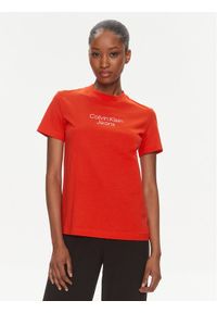 Calvin Klein Jeans T-Shirt Institutional J20J223222 Czerwony Regular Fit. Kolor: czerwony. Materiał: bawełna #1