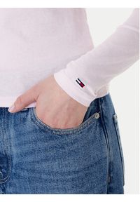 Tommy Jeans Bluzka Essential DW0DW21844 Różowy Regular Fit. Kolor: różowy. Materiał: bawełna #5