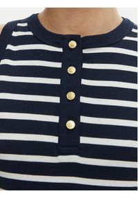 TOMMY HILFIGER - Tommy Hilfiger Top WW0WW49251 Granatowy Slim Fit. Kolor: niebieski. Materiał: bawełna #3