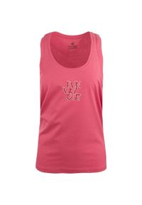 WOMEN\'S BEST - Glemo DPT Chloe bawełniany top damski, różowy neon, z nadrukiem. Kolor: czerwony, różowy, wielokolorowy. Materiał: elastan, bawełna. Wzór: nadruk. Sport: fitness #1