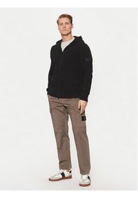Stone Island Kardigan 8115528FA Czarny Regular Fit. Kolor: czarny. Materiał: wełna #4