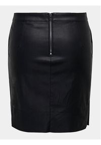 ONLY Carmakoma Spódnica z imitacji skóry 15306377 Czarny Slim Fit. Kolor: czarny. Materiał: skóra