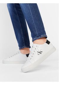 Calvin Klein Jeans Sneakersy Classic Cupsole Laceup Low Lth YM0YM00491 Biały. Kolor: biały. Materiał: skóra #5