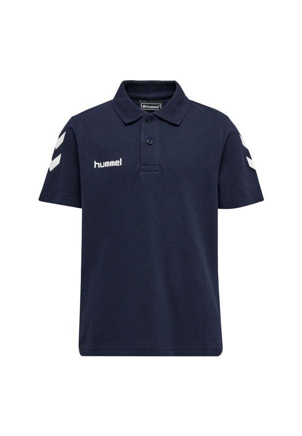 Koszulka tenisowa polo dla dzieci Hummel Go Kids Cotton Polo. Typ kołnierza: polo. Kolor: niebieski. Sport: tenis