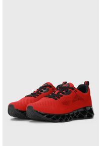 Kazar Studio - Buty. Nosek buta: okrągły. Zapięcie: sznurówki. Kolor: czerwony. Materiał: syntetyk, materiał. Szerokość cholewki: normalna #3