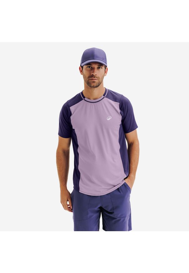 KUIKMA - Koszulka tenisowa męska Kuikma Dry. Kolor: fioletowy. Materiał: tkanina, poliester, elastan, materiał. Sport: tenis
