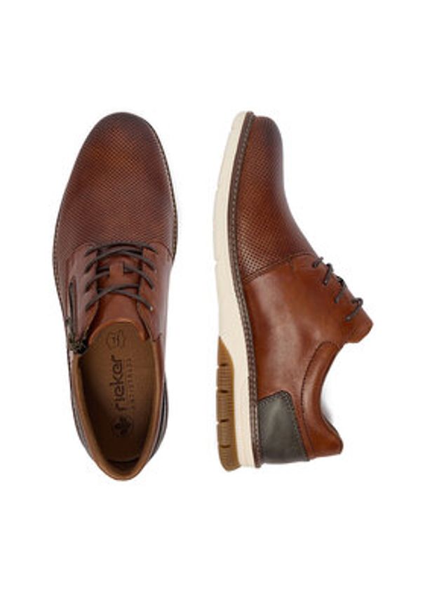 Rieker Półbuty 14412-24 Brązowy. Kolor: brązowy. Materiał: skóra