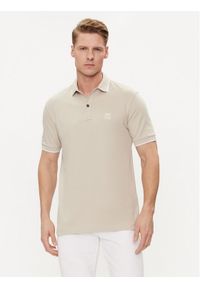 BOSS - Boss Polo Passertip 50507699 Beżowy Slim Fit. Typ kołnierza: polo. Kolor: beżowy. Materiał: bawełna #1