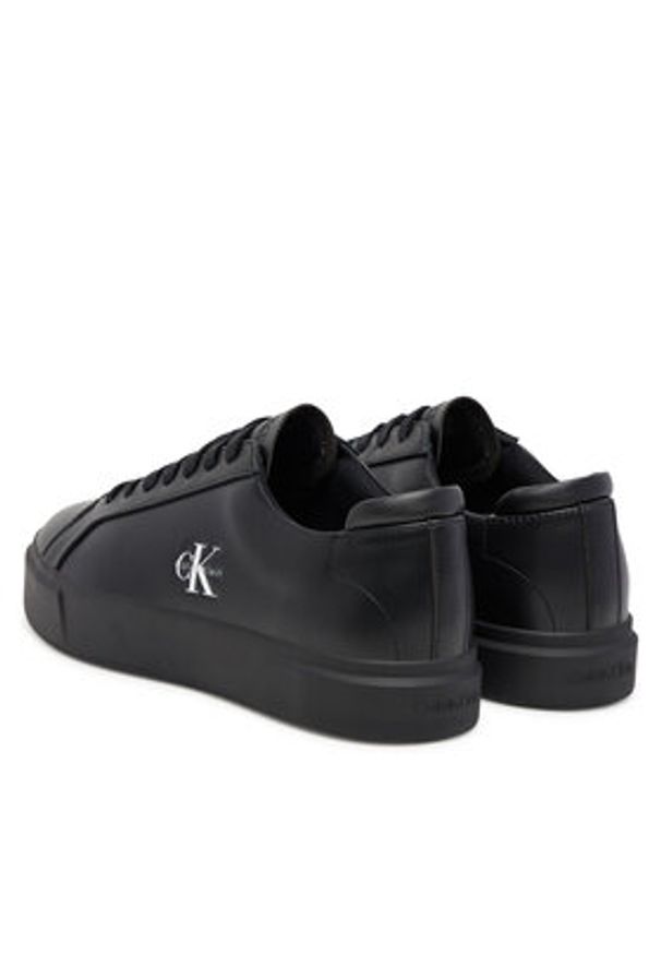 Calvin Klein Sneakersy Basket Cupsole Laceup Lth Ml YM0YM01460 Czarny. Kolor: czarny. Materiał: skóra