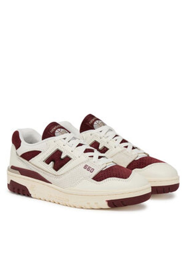 New Balance Sneakersy BB550LEZ Beżowy. Kolor: beżowy. Materiał: skóra, zamsz