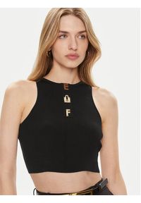 Elisabetta Franchi Top TK-06B-42E2 Czarny Slim Fit. Kolor: czarny. Materiał: wiskoza #3